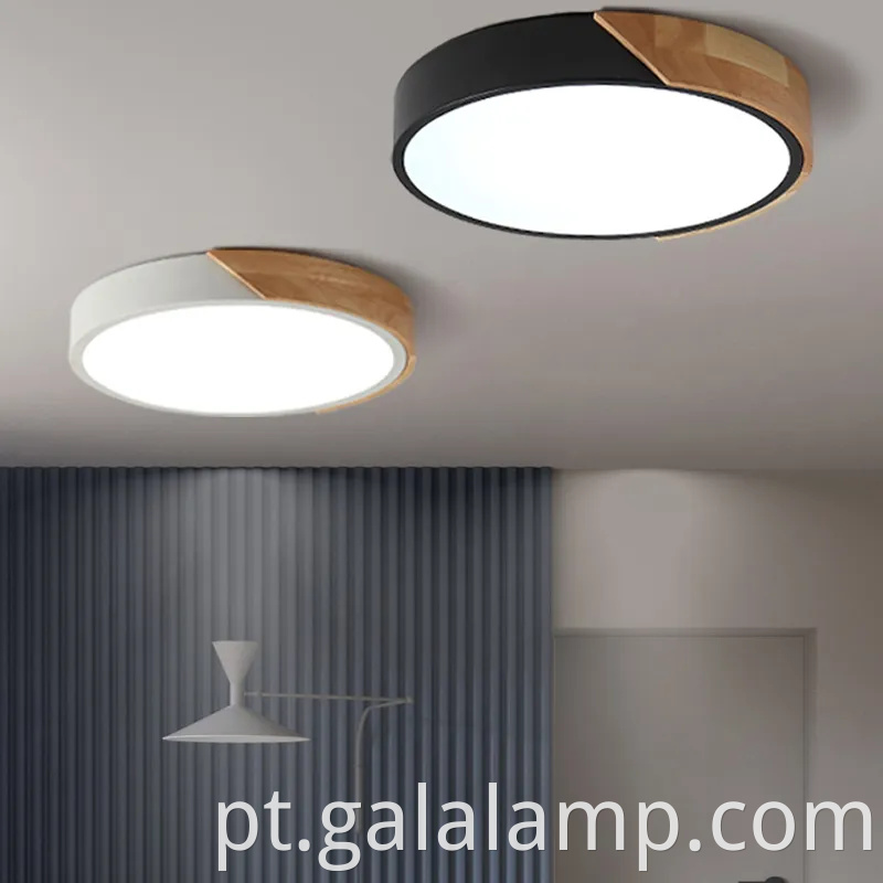 Lâmpada de teto LED de redonda minimalista nórdica moderna para casa